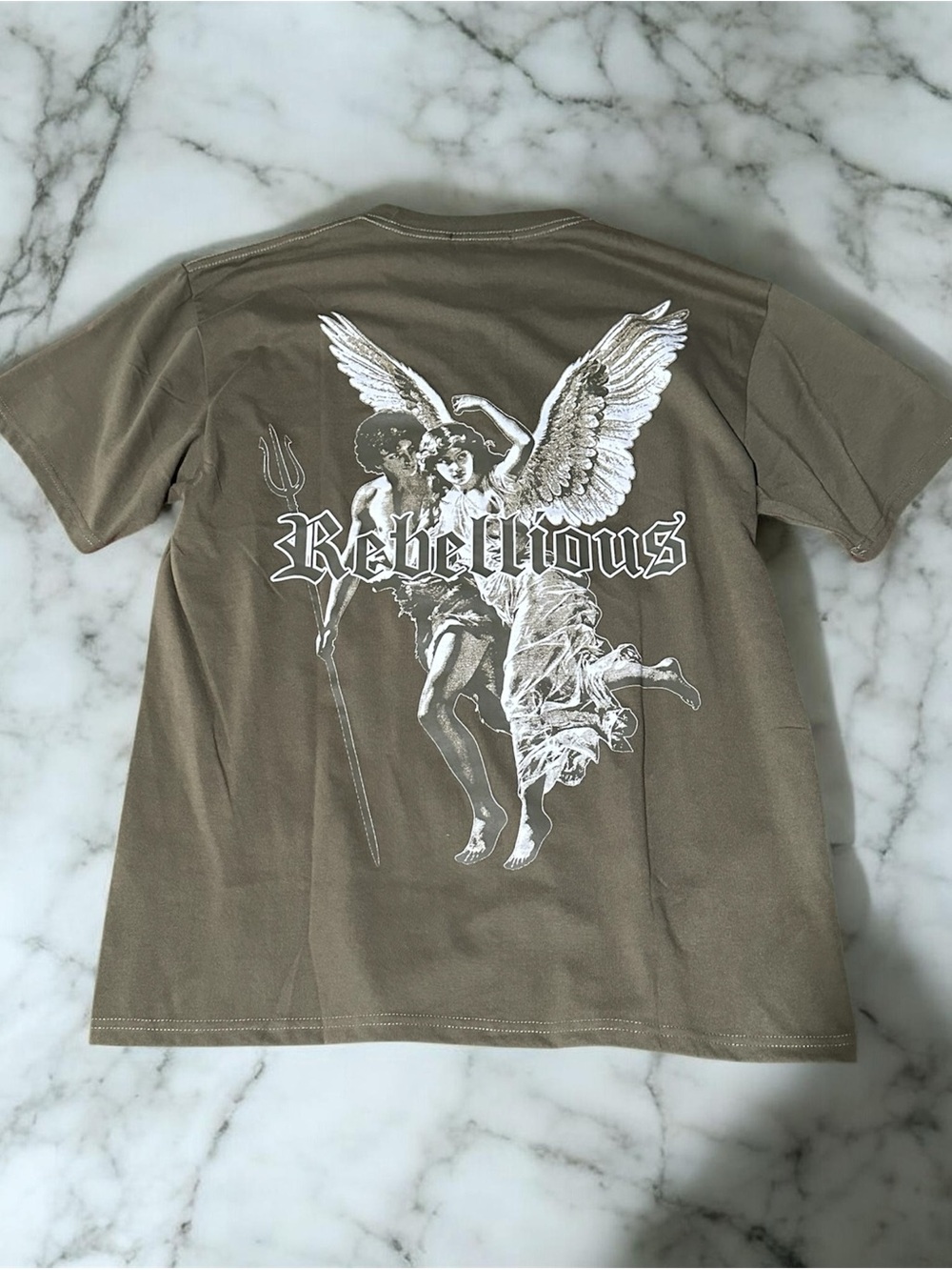 Taupe Graphic Short Sleeve Tee - Men's